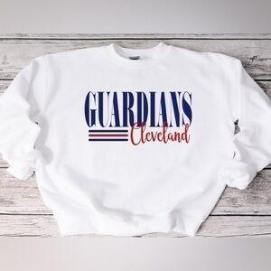 Guardians Striped Crewneck- white